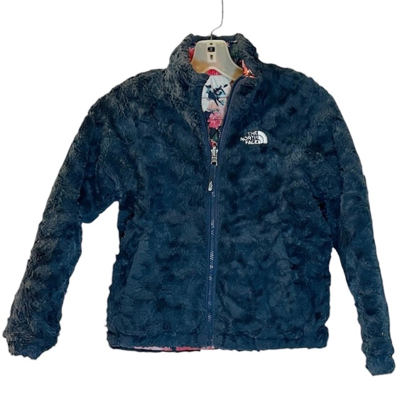 The North Face Girls' Reversible Mossbud Swirl Jacket Teal Size 7/8 - Picture 1 of 9